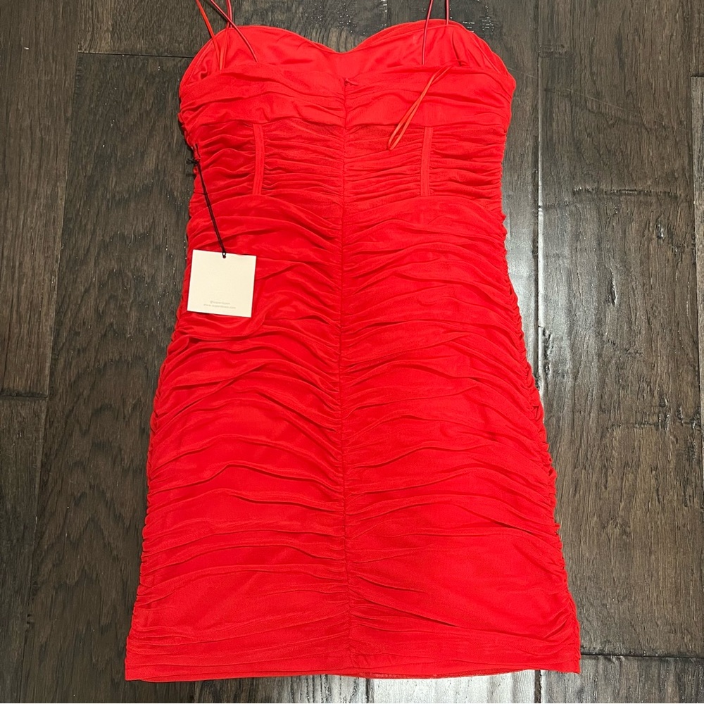 Revolve Superdown Kambella Ruched Mini Dress Large - Picture 3 of 3